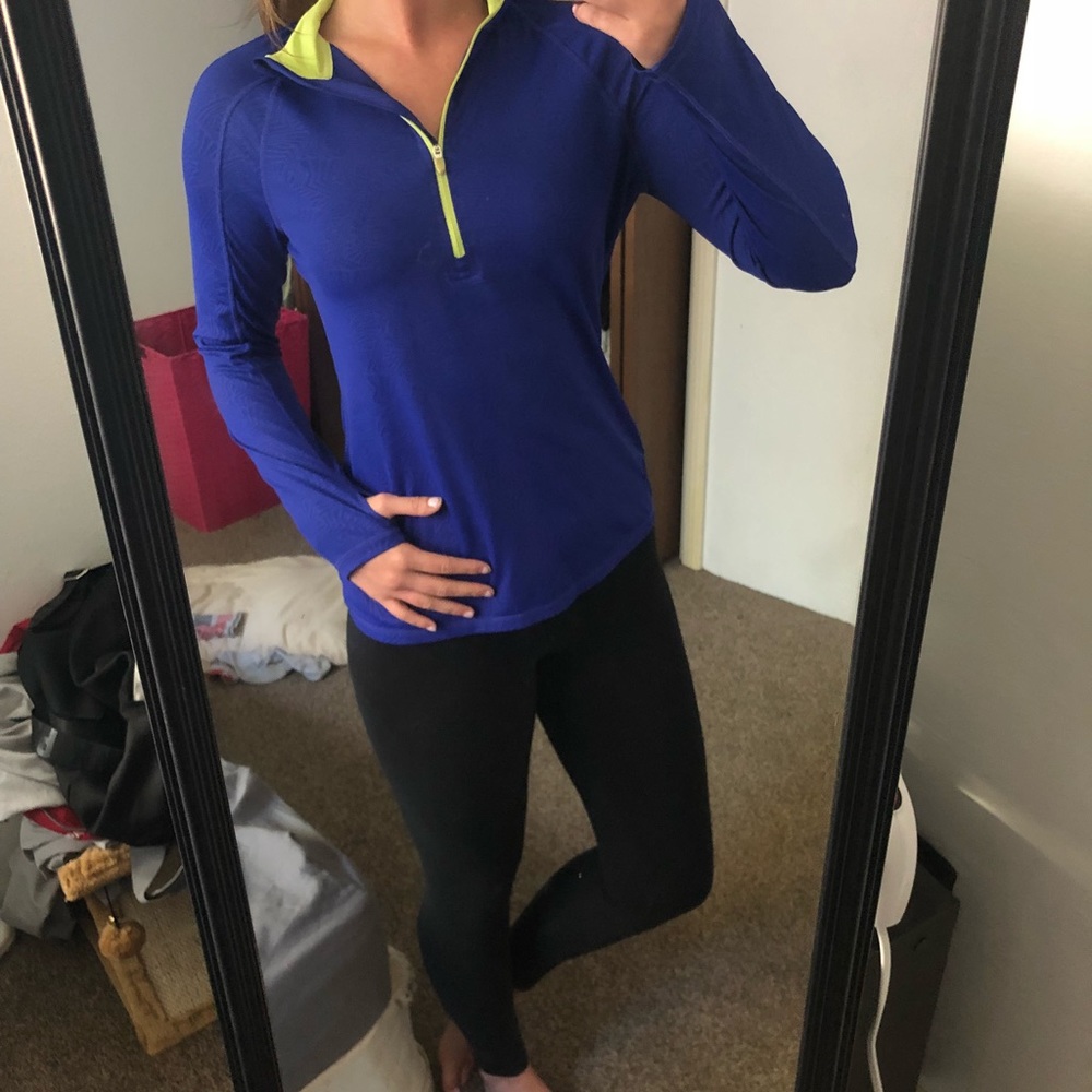 Womens running 3/4 zip